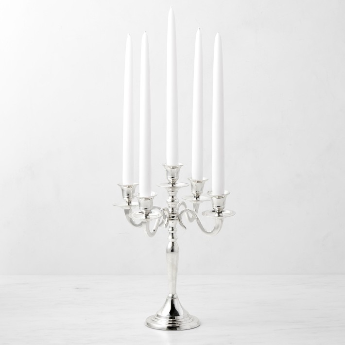 William Sonoma Heirloom Silver Candelabra