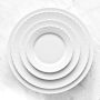 Pillivuyt Basketweave Porcelain Bread &amp; Butter Plates, Set of 4