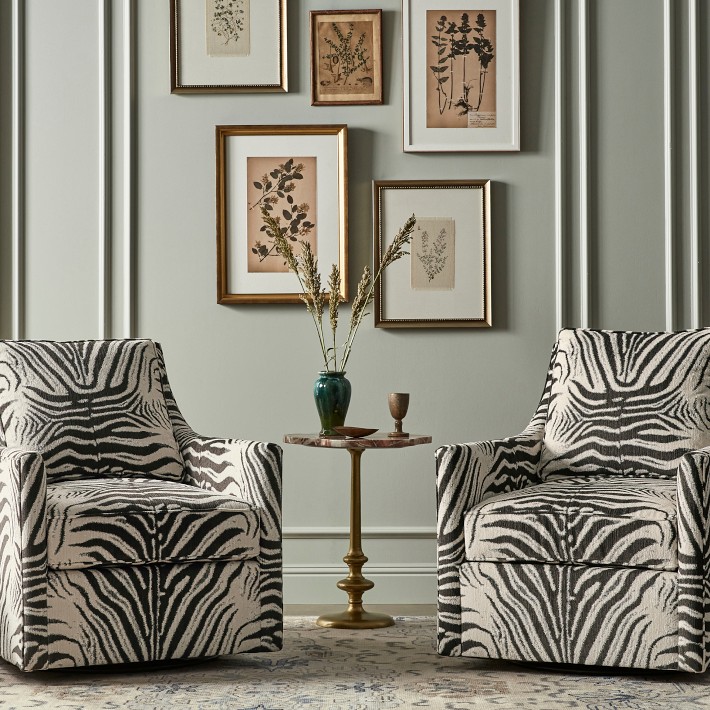 Zebra chairs for living room discount
