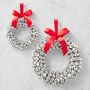 Silver Jingle Bell Faux Wreath