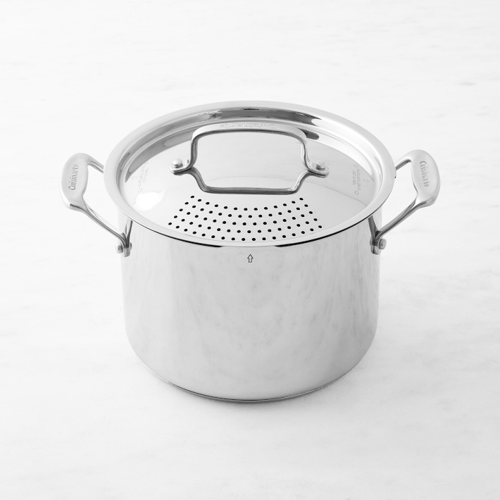 Stainless-Steel Pasta Pot with Straining Cover