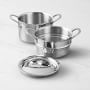 Williams Sonoma Signature Thermo-Clad&#8482; Brushed Stainless-Steel Steamer Multipot, 4-Qt.