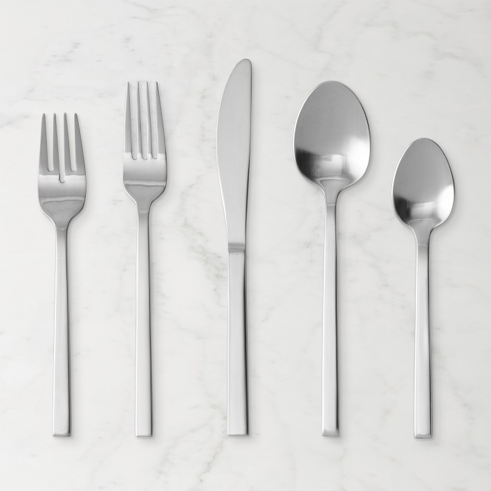 Brushed Silver 20-Piece Fortessa Arezzo Flatware Set