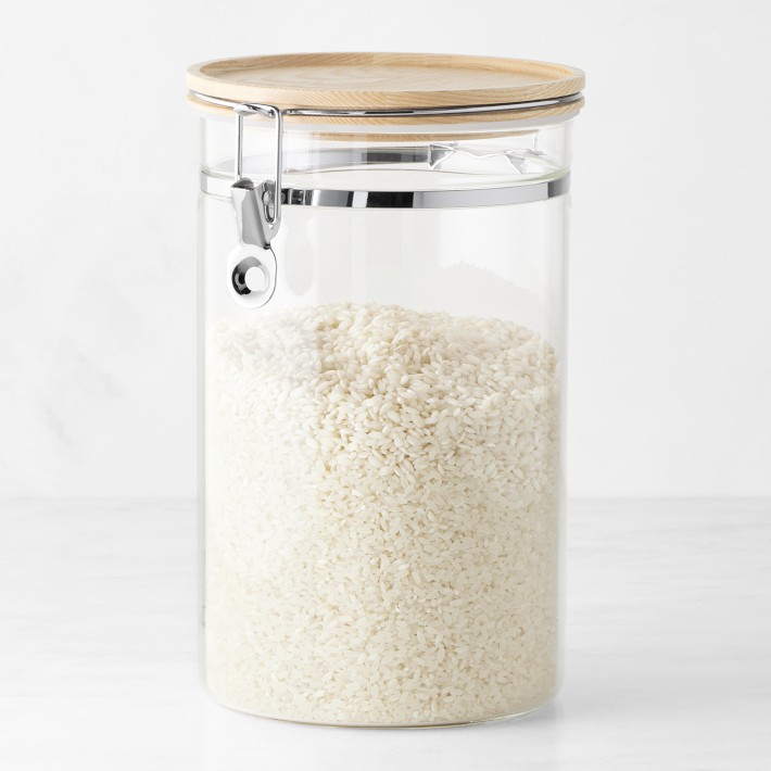 Hold Everything Stackable Glass Canister with Clamp, Large