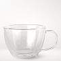 Double-Wall Glass Latte Mugs, Set of 4