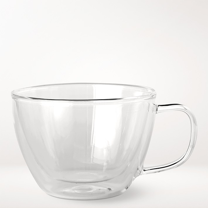 Double-Wall Glass Latte Mugs, Set of 4