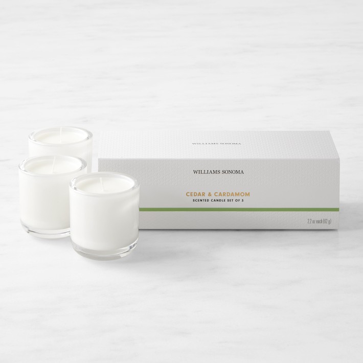 Home Fragrance Candles Set of 3, Cedar and Cardamom