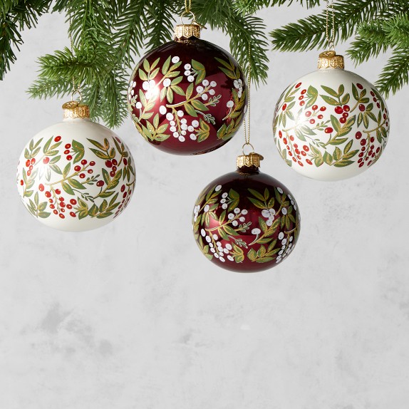 Handpainted Noel Ornaments, Set of 4 Williams Sonoma