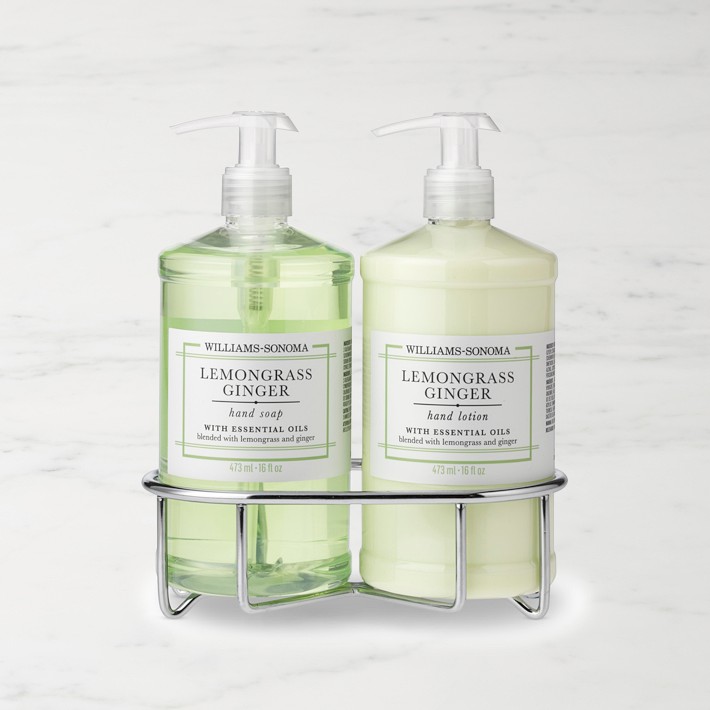 Williams Sonoma Lemongrass Ginger Hand Soap & Lotion 3-Piece Kitchen Set, Classic, SS