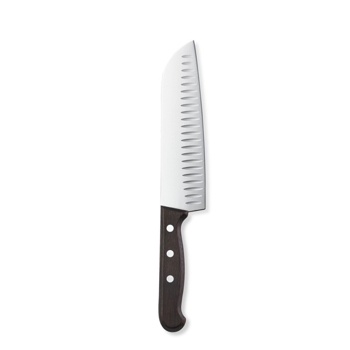 Victorinox Rosewood Hollow-Ground Santoku Knife, 7&quot;