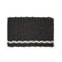 Charcoal with Oyster Stripe Doormat, Large, 21" X 34"