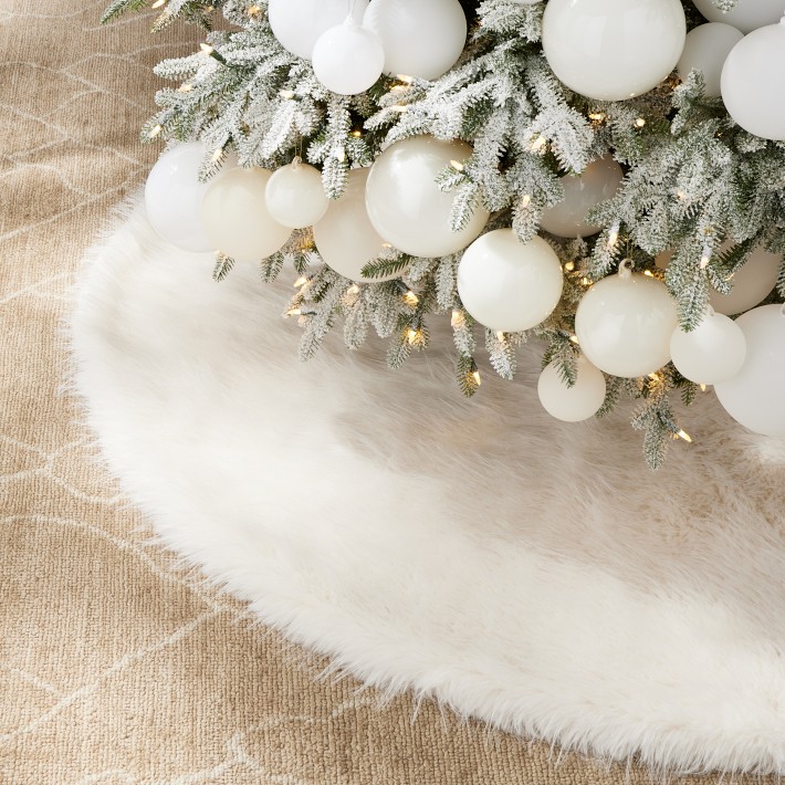 Jeff Leatham Faux Fur Tree Skirt