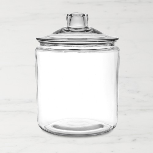 Williams Sonoma Glass Canister with Spoon, Large