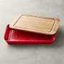 Williams Sonoma Grill Marinade Tray with Wood Lid