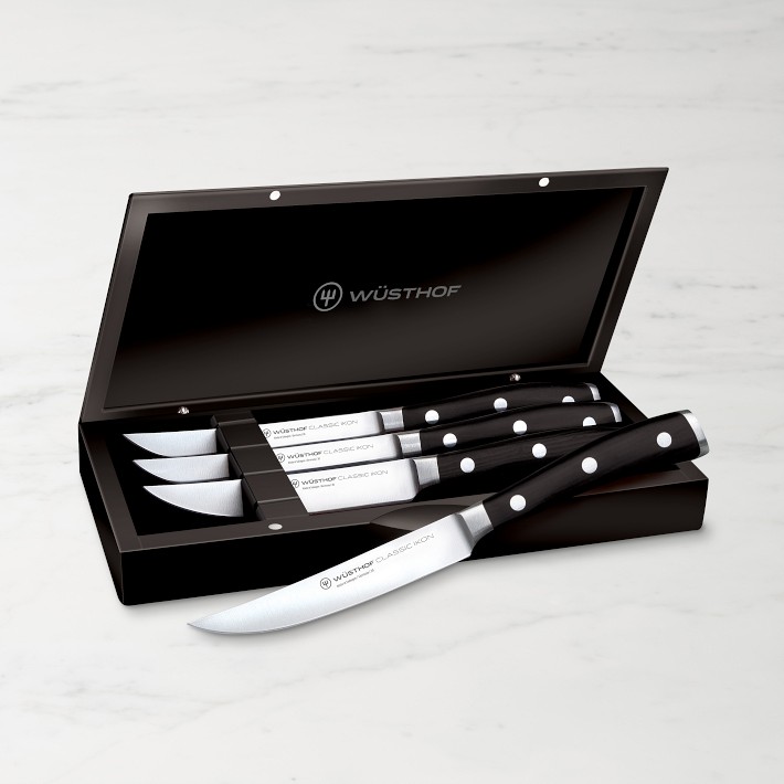 W&#252;sthof Classic Ikon Steak Knives with Box, Set of 4