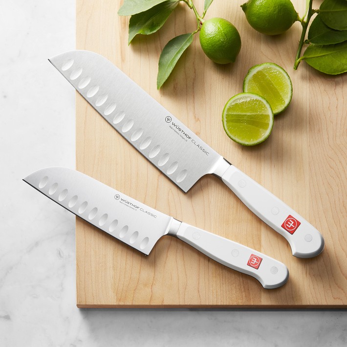 W&#252;sthof Classic White Santoku Knives, Set of 2