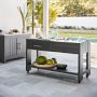 Larnaca Outdoor Slate Grey Metal Prep Table