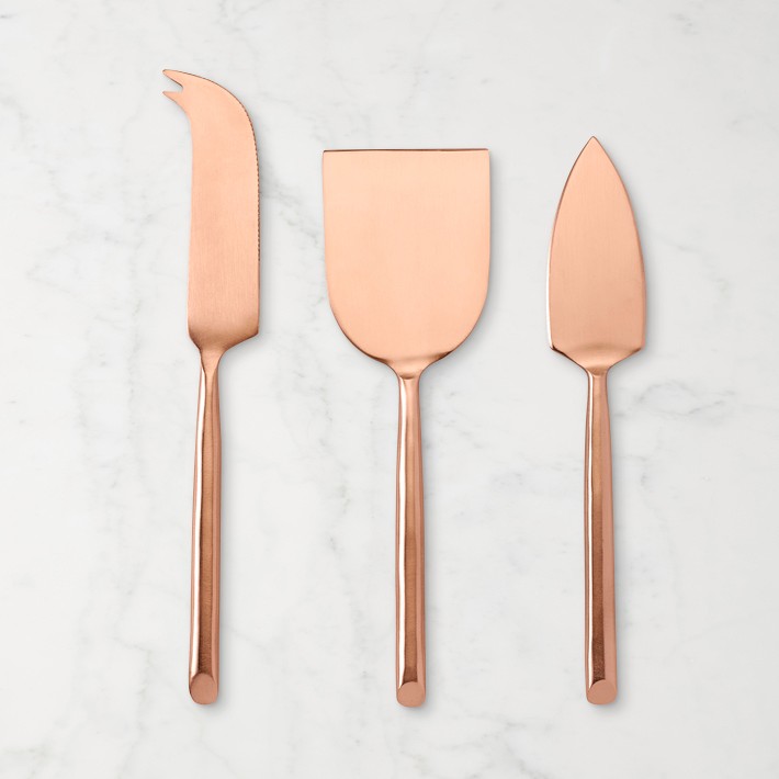 Copper Cheese Knives, Set of 3