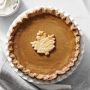 Jane's Sweet Things Pumpkin Pie with Leaf, Serves 8-10