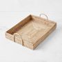 Light Woven Rectangular Tray