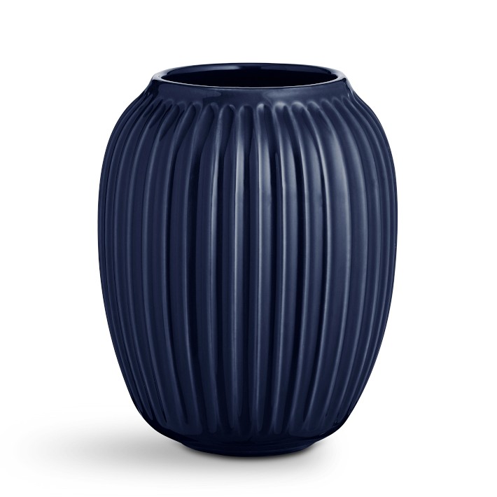 Hammershoi Porcelain Vase, 8.3" - Indigo Blue