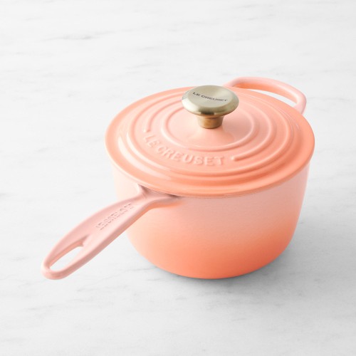 Le Creuset Signature Enameled Cast Iron Saucepan, 1 3/4-Qt., Peche