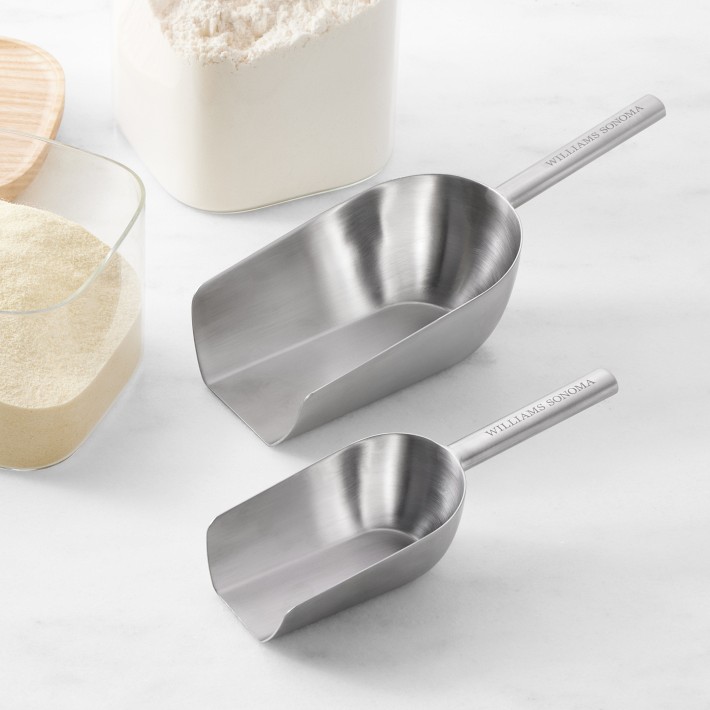 Williams Sonoma Set of 2 Stainless-Steel Scoop