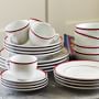 Brasserie Red-Banded Dinnerware Collection