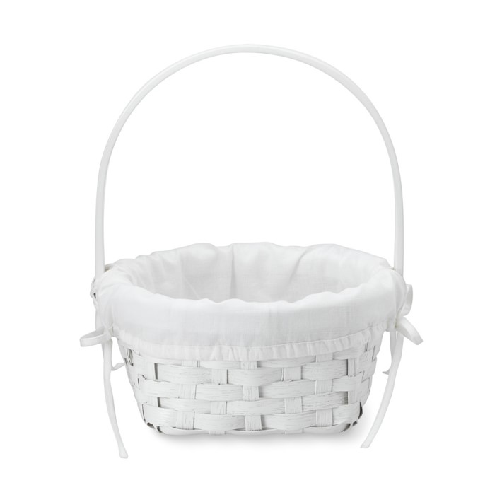 White Rattan Easter Basket