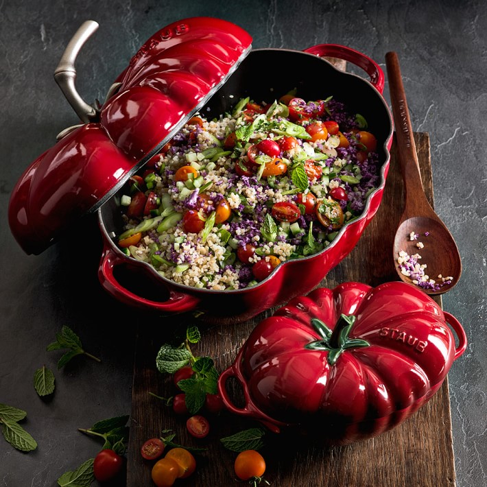 Staub Cast Iron Tomato Cocotte Williams Sonoma