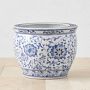 Blue &amp; White Ceramic Planter, Extra Large