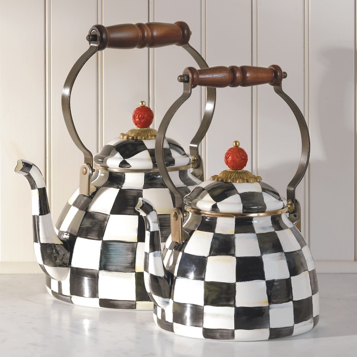 MacKenzie-Childs Courtly Check Teakettle, offers 2-Qt