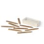 Wooden Herb Plant Stakes in Wooden Box, Set of 9