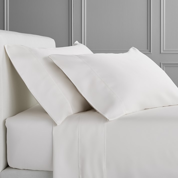 Pottery Barn 1000 Thread-Count Sateen QUEEN Sheet Set, White fashion Retail $249