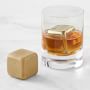 Williams Sonoma Whiskey Cube, Set of 2, Gold