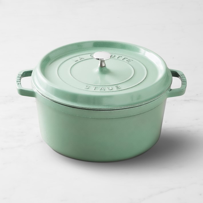 Staub Enameled Cast Iron Round Dutch Oven, 7 Qt., Sage