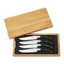 Laguiole en Aubrac Steak Knife Set of 4, Ebony