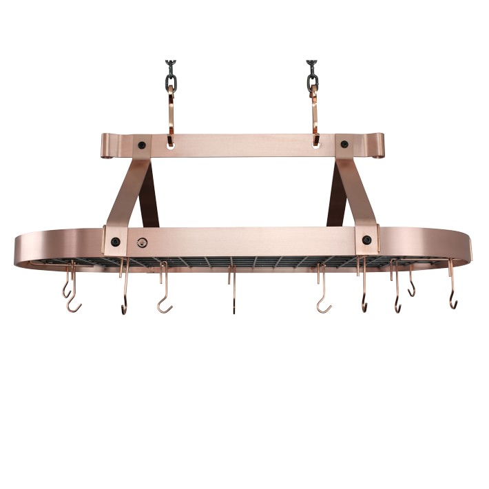 Enclume Copper Oval Pot Rack, 3-Ft.