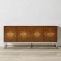 Wythe Burl Wood Double Console