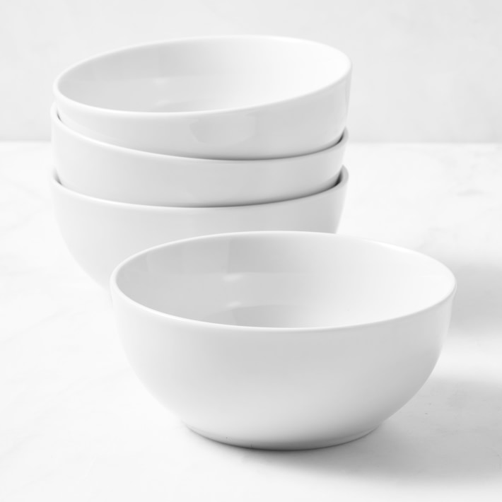 Hot Williams Sonoma Brasserie Blue-banded Cereal Dessert Bowls (4)