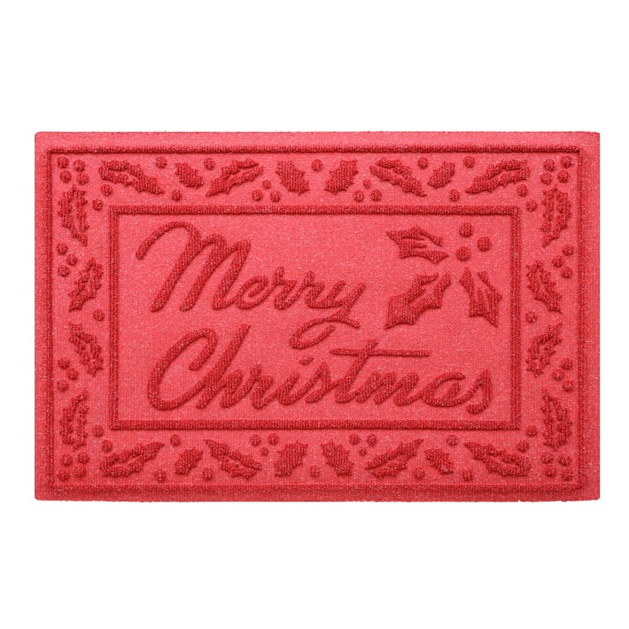 Waterhog Merry Christmas Commercial Grade Indoor/Outdoor Doormat, 20" X 30"