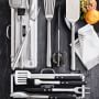 Williams Sonoma Black-Handled BBQ Tool Set with Storage Case