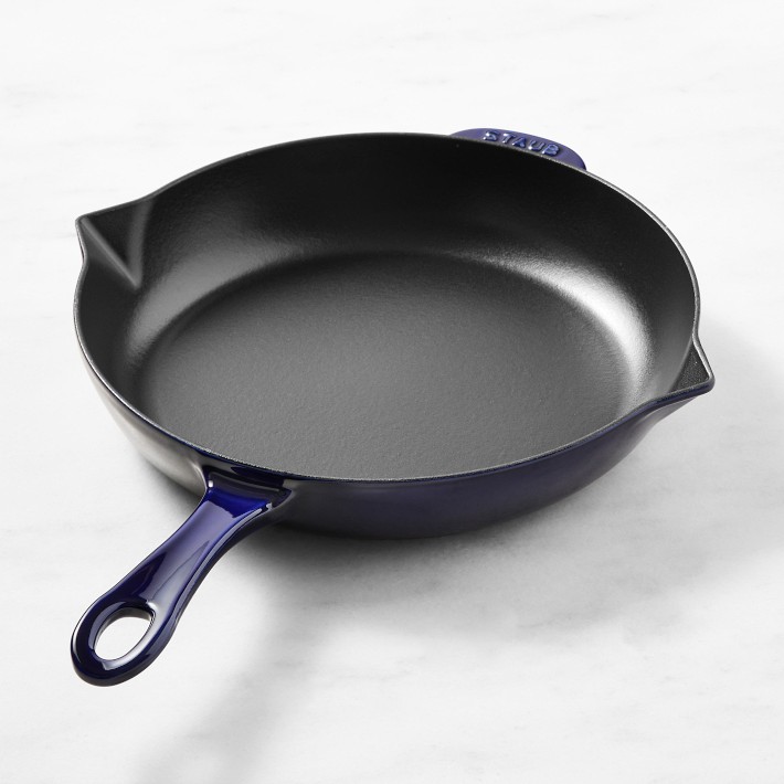 Staub Enameled Cast Iron Fry Pan, 10" Sapphire