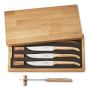 Laguiole en Aubrac Olivewood Steak Knives with Rests, Set of 4