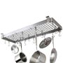 Enclume Flush-Mounted Rectangular Ceiling Pot Rack