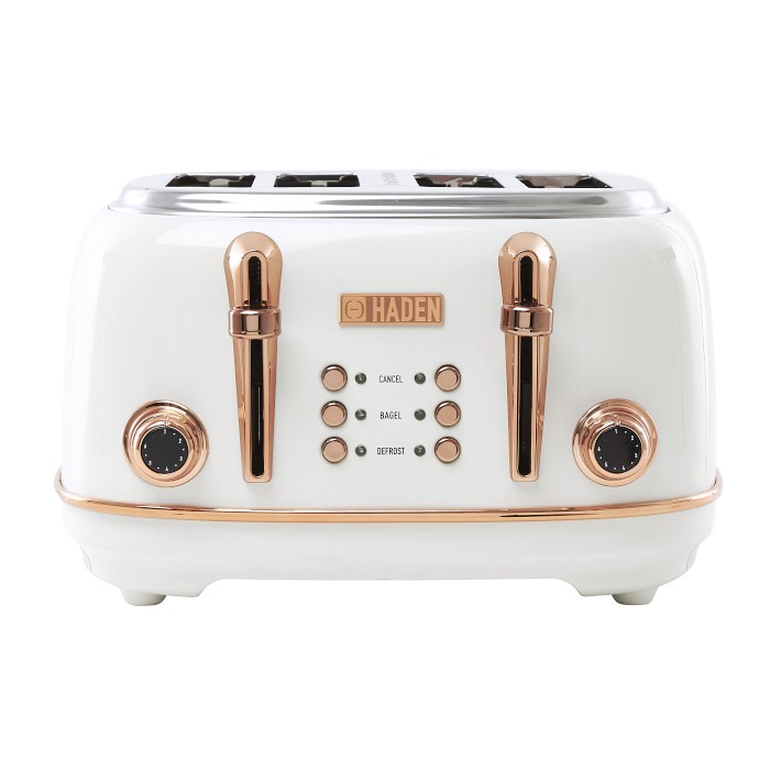 Haden Heritage 4-Slice Wide Slot Stainless Steel Toaster