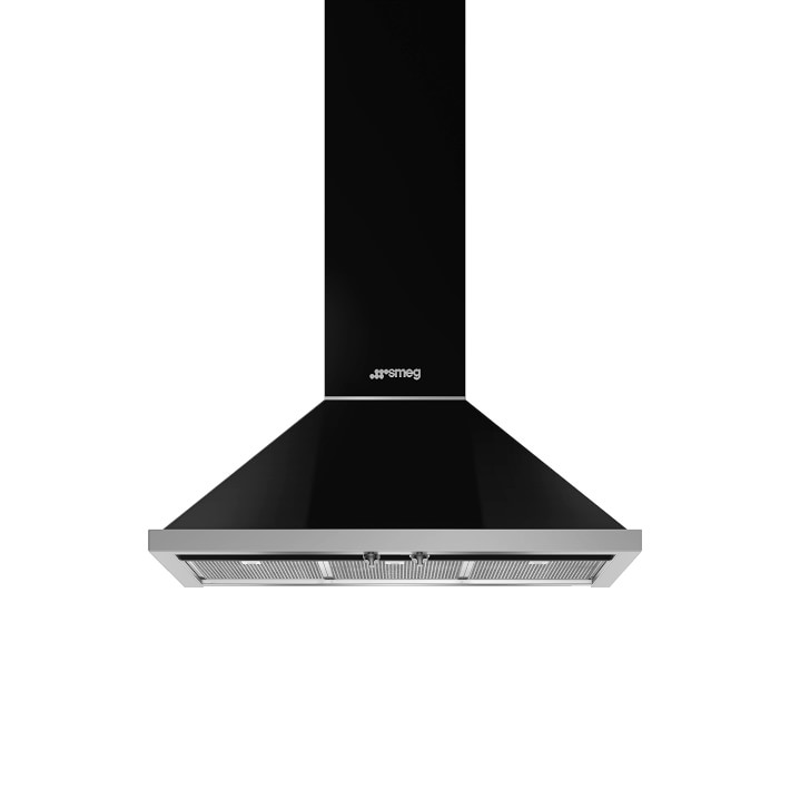 SMEG Portofino Wall Ventilation Hood, Black, 36"