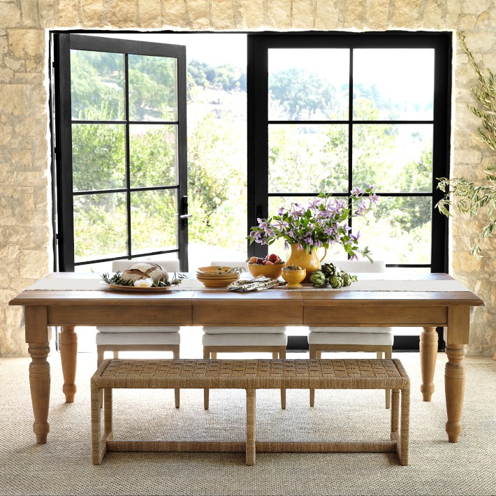 Harvest Extendable Rectangular Dining Table 72 116 Williams Sonoma