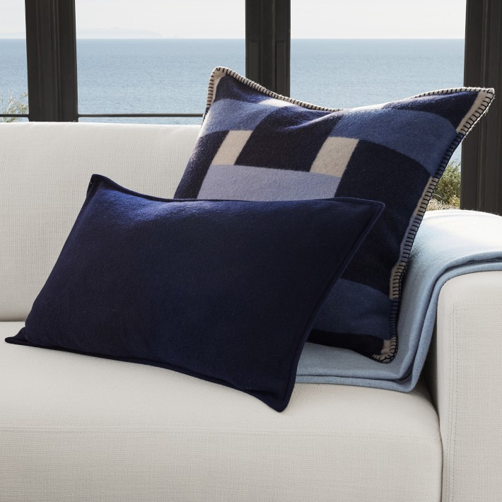 Lesina Merino Wool Pillow Cover Navy