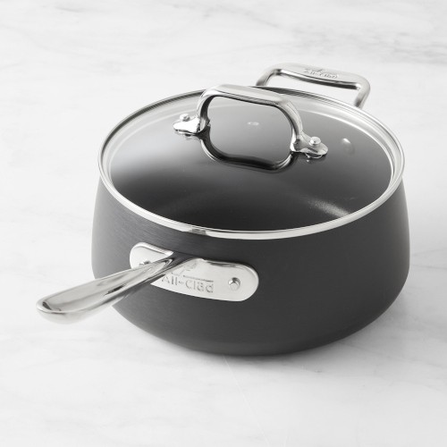 All-Clad HA1 Hard Anodized Nonstick Saucepan with Lid, 3 1/2-Qt.